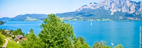 Ausblick beim Urlaub am Attersee im Salzkammergut