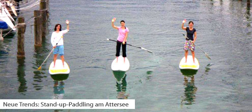 Stand-up-Paddling am Attersee - Neuer Wassersport Trend | (c) naishsupcenter.at